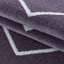 Rio Zigzag vloerkleed hoogpolig rechthoek 80x150cm lila