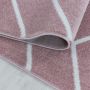 Rio Zigzag vloerkleed hoogpolig rechthoek 160x230cm roos