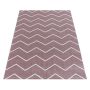 Rio Zigzag vloerkleed hoogpolig rechthoek 160x230cm roos