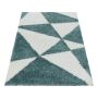 Tango Shaggy vloerkleed hoogpolig loper 80x250cm blauw