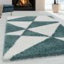 Tango Shaggy vloerkleed hoogpolig rechthoek 160x230cm blauw