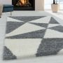 Tango Shaggy vloerkleed hoogpolig rechthoek 60x110cm grijs