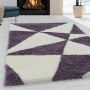 Tango Shaggy vloerkleed hoogpolig rechthoek 120x170cm lila