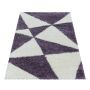 Tango Shaggy vloerkleed hoogpolig rechthoek 200x290cm lila