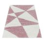 Tango Shaggy vloerkleed hoogpolig loper 80x250cm roos