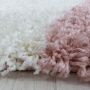 Tango Shaggy vloerkleed hoogpolig loper 80x250cm roos