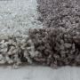 Tango Shaggy vloerkleed hoogpolig rond Ø 160cm taupe