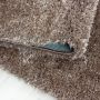 Brilliant Shaggy vloerkleed hoogpolig rond Ø 80cm taupe