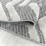 Pisa Zigzag vloerkleed hoogpolig loper 80x250cm grijs
