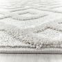 Pisa Square vloerkleed hoogpolig rond Ø 120cm crème