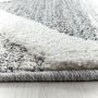 Pisa Trapeze vloerkleed hoogpolig rechthoek 80x150cm grijs