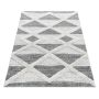Pisa Trapeze vloerkleed hoogpolig rechthoek 80x150cm grijs