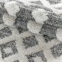 Pisa Wavy vloerkleed hoogpolig rechthoek 80x150cm grijs