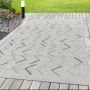 Aruba Wavy buitenkleed platgeweven rechthoek 200x290cm crème