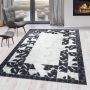 Fiesta Lento antislip vloerkleed platgeweven rechthoek 200x290cm zwart