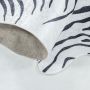 Etosha Zebra antislip vloerkleed platgeweven rechthoek 150x200cm imitatie dierenhuid zwart
