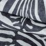 Etosha Zebra antislip vloerkleed platgeweven rechthoek 150x200cm imitatie dierenhuid zwart
