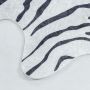 Etosha Zebra antislip vloerkleed platgeweven rechthoek 150x200cm imitatie dierenhuid zwart