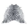 Etosha Zebra antislip vloerkleed platgeweven rechthoek 150x200cm imitatie dierenhuid zwart
