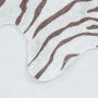 Etosha Zebra antislip vloerkleed platgeweven rechthoek 100x135cm imitatie dierenhuid bruin