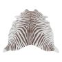 Etosha Zebra antislip vloerkleed platgeweven rechthoek 100x135cm imitatie dierenhuid bruin