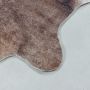 Etosha Koe antislip vloerkleed platgeweven rechthoek 100x135cm imitatie dierenhuid bruin