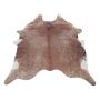 Etosha Koe antislip vloerkleed platgeweven rechthoek 100x135cm imitatie dierenhuid bruin