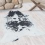 Etosha Holstein antislip vloerkleed platgeweven rechthoek 150x200cm imitatie dierenhuid zwart