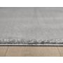 Catwalk antislip vloerkleed laagpolig rechthoek 60x100cm zilverkleur