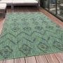 Bahama Wavy buitenkleed hoog-laagpolig rechthoek 200x290cm groen