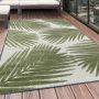 Bahama Palm buitenkleed hoog-laagpolig loper 80x250cm groen