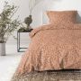 Cinderella Merel 1-persoons dekbedovertrekset 140x220cm katoen terra roze