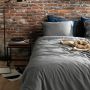 Damai Groove 1-persoons dekbedovertrekset 140x220cm flanel grijs
