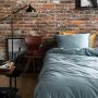Damai Groove 1-persoons dekbedovertrekset 135x200cm flanel denim