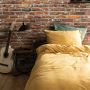 Damai Groove 1-persoons dekbedovertrekset 135x200cm flanel goud