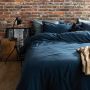 Damai Groove Lits-jumeaux dekbedovertrekset 240x220cm flanel indigo