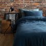 Damai Groove 1-persoons dekbedovertrekset 155x220cm flanel indigo