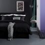 Damai Linea Lits-jumeaux XL dekbedovertrekset 260x220cm satijn onyx zwart