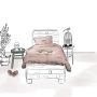 Damai Sloane 1-persoons dekbedovertrekset 140x220cm katoen roze