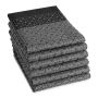 DDDDD Chrystal theedoek 60x65cm zwart (6 stuks)