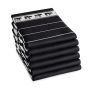 DDDDD Zwart Bont theedoek 60x65cm zwart/wit (6 stuks)