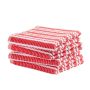 DDDDD Classic Stripe vaatdoek 30x30cm rood (4 stuks)