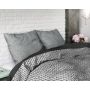 Twin Face Zipper 1-persoons katoen dekbedovertrekset 140x220cm zwart