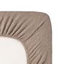 Cinderella topper hoeslaken 140x200/210cm badstof taupe (tot 15cm)