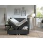 Plane opbergboxspring 160x200cm antraciet met Hybrid topdekmatras