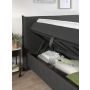 Plane opbergboxspring 180x200cm antraciet met NASA topdekmatras