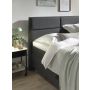Quattro opbergboxspring 160x200cm antraciet met Hybrid topdekmatras