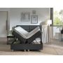 Quattro opbergboxspring 160x200cm antraciet met Hybrid topdekmatras