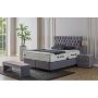 Cannes opbergboxspring 180x200cm grijs