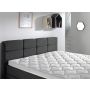 Gustavo Comfort vlakke boxspring 140x200cm antraciet met Hybrid topper